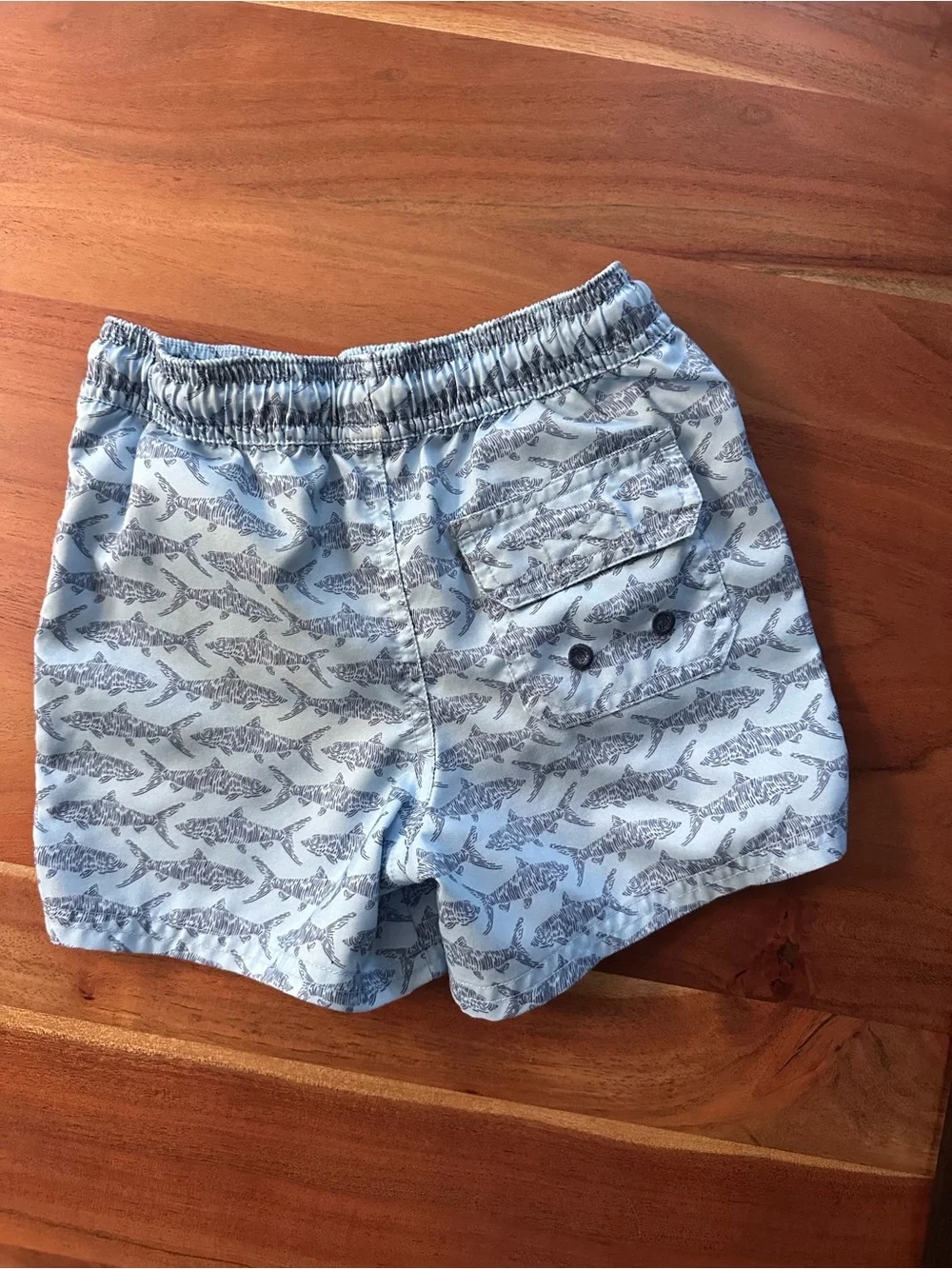 Vineyard Vines Kids 4T Sky Blue Shark Swim Trunks